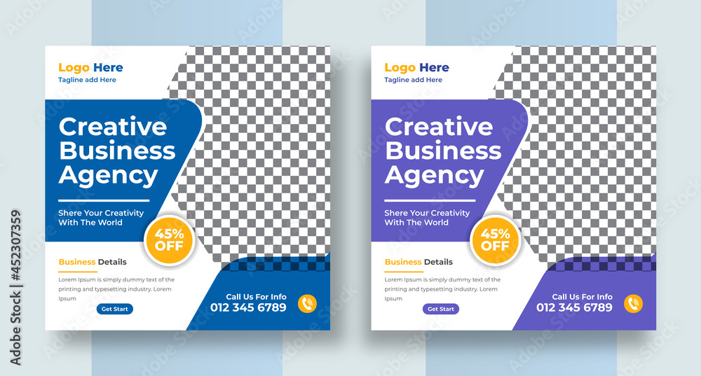 Creative business marketing promotion social media post, Digital web banner design