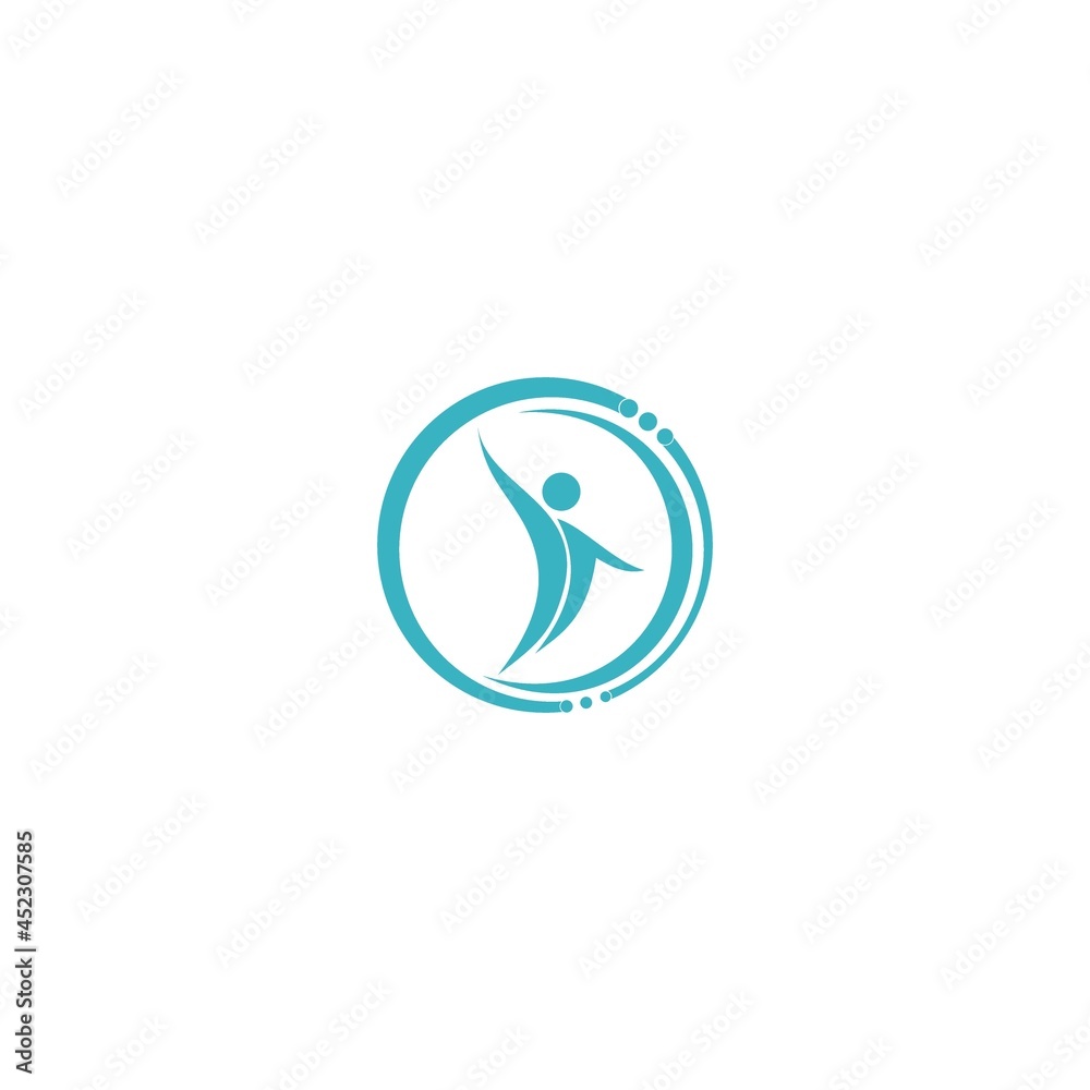 Health People Logo Icon Vector leaf care Health People Logo Icon Vector leaf care