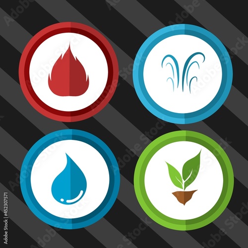 illustration vector graphic of four elements logo perfect for company logo,banner,poster,template,etc.