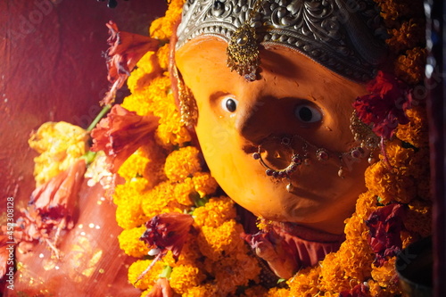 Quadro su tela chandi mata statue in devi temple