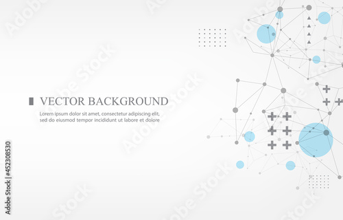 Abstract futuristic geometric vector white background