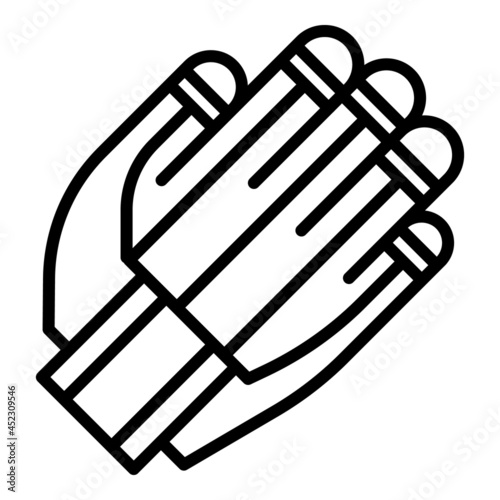 Exosuit hand icon outline vector. Robot suit. Human future