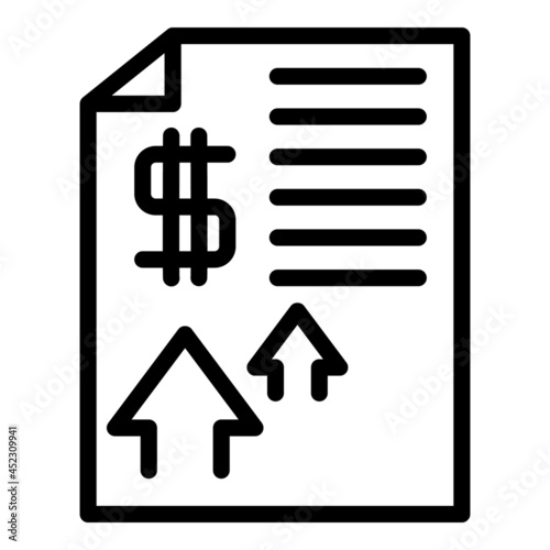 Finance paper icon outline vector. Job project. Office teamwork