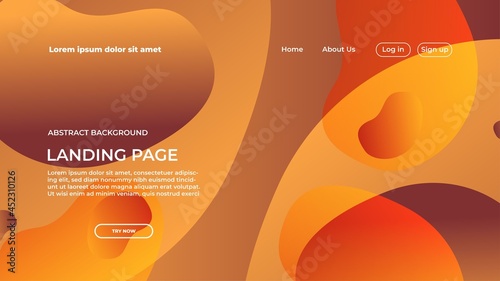 landing page blue wave background. abstract modern website background. geometry shape for banner, sales promotion and business presentation