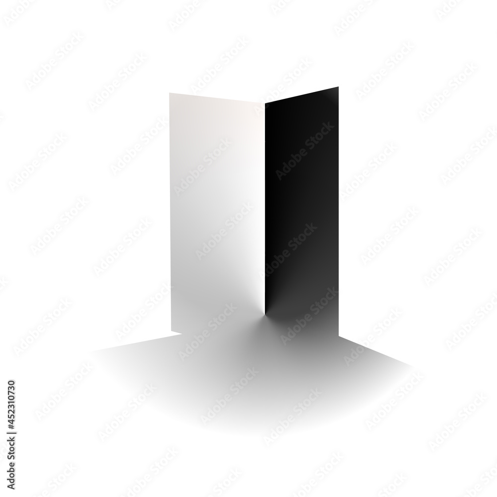 Abstract open door, contrast minimal white and black. Concept entrance, opens gradient . Delicate surrealism of geometric art. Vector Abstract open door, contrast minimal white and black. Concept entrance, opens gradient . Delicate surrealism of geometric art. Vector