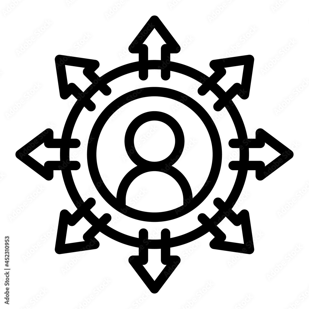 Manage project icon outline vector. Job work. Online office Manage project icon outline vector. Job work. Online office