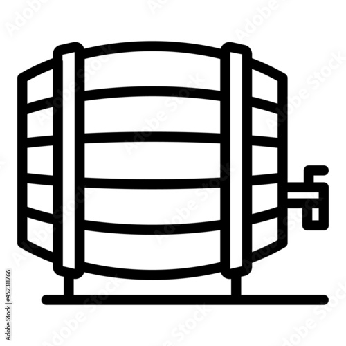 Wine barrel icon outline vector. Wooden beer. Cask whiskey