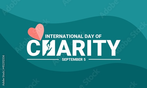 International Day of Charity typography, as a banner, poster or template.