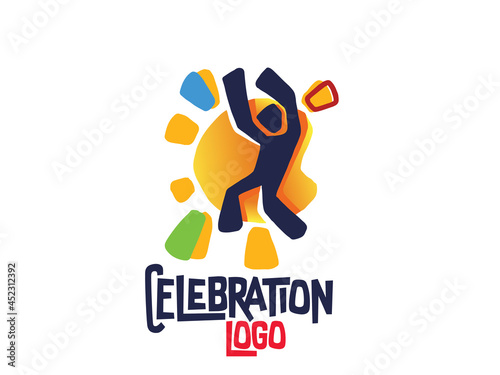 celebration logo, Festa junina party design set. Vector background with fireworks and garland. Vector illustration. For poster, card, web, invitation.