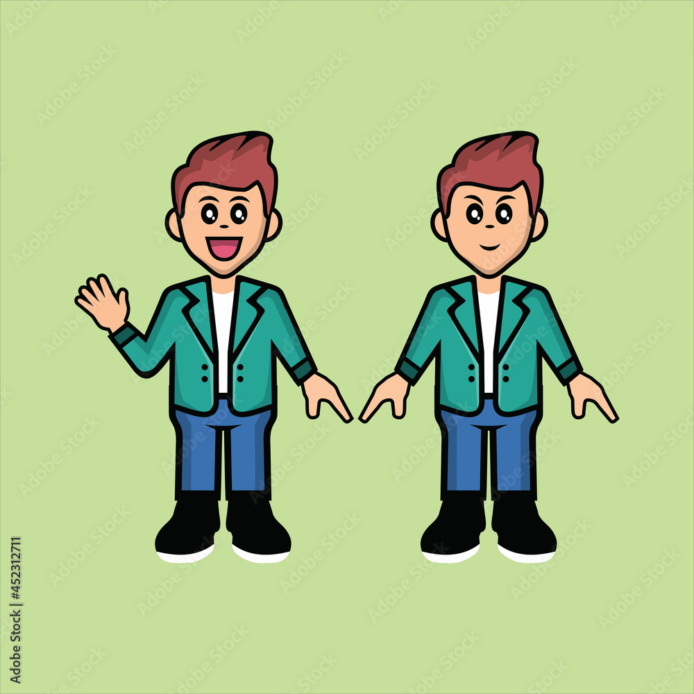 happy cute kid boy wear suit blazer, vector cartoon cute happy cute kid boy wear suit blazer, vector cartoon cute
