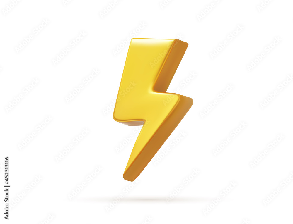 Vector realistic bolt lighting thunder emblem icon Vector realistic bolt lighting thunder emblem icon