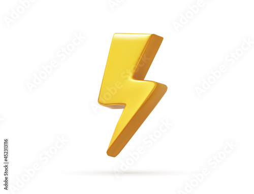 Vector realistic bolt lighting thunder emblem icon