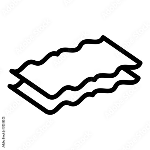 Dish lasagne icon outline vector. Lasagna pasta. Italian food