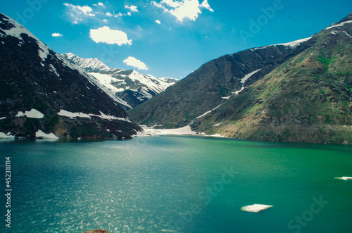 Lulusar lake, Naran, Pakistan. The word "sar" means "top or peak" in Pashto. Actually Lulusar is the name of the mountains that contain the lake, located at 3,410 m (11,190 ft). 