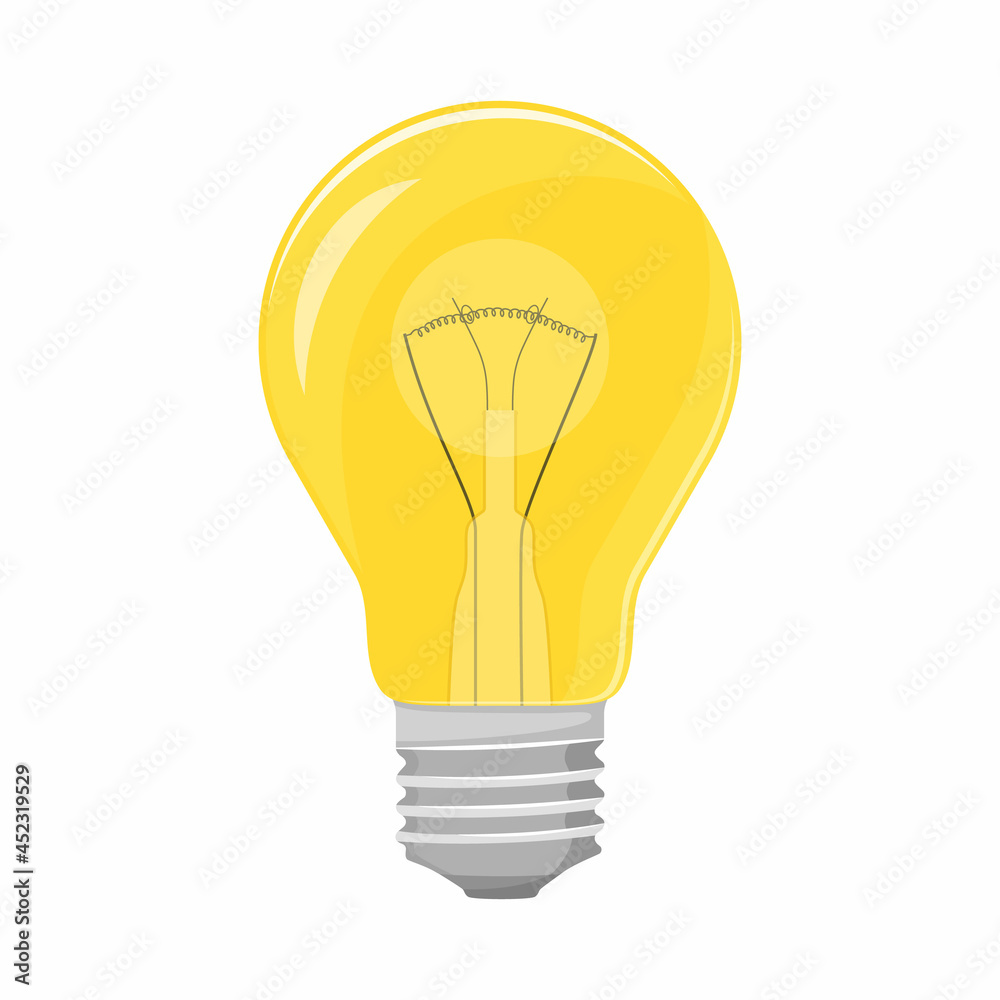 light bulb icon, isolated on white background, flat style. Bulb Vector Element Can Be Used For Idea, Bulb, Light Design Concept. light bulb icon, isolated on white background, flat style. Bulb Vector Element Can Be Used For Idea, Bulb, Light Design Concept.