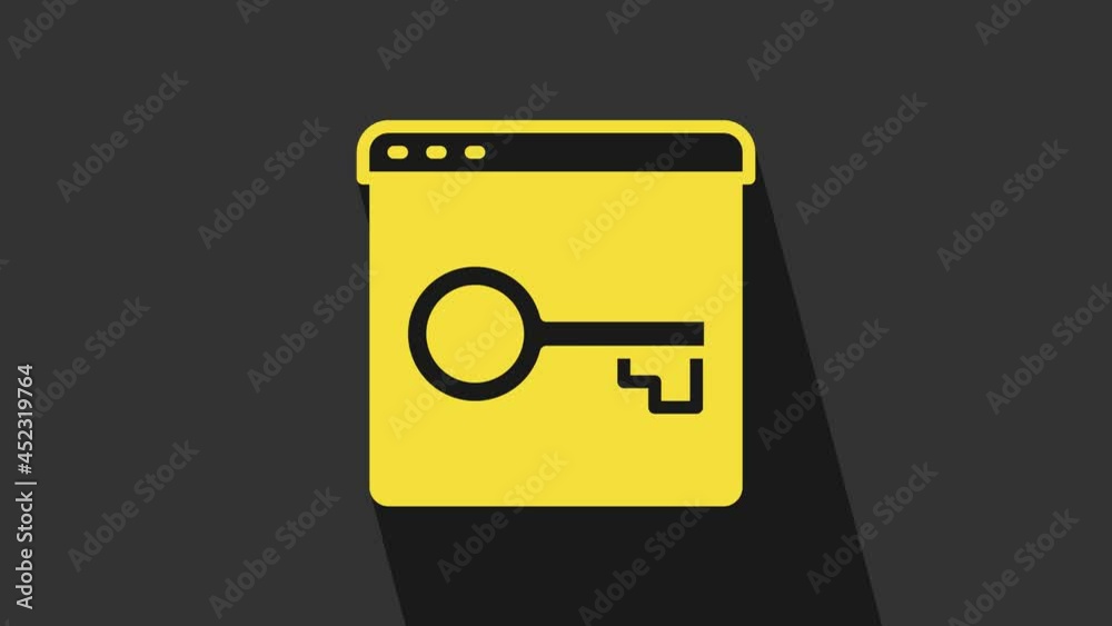 Yellow Secure your site with HTTPS, SSL icon isolated on grey background. Internet communication protocol. 4K Video motion graphic animation Yellow Secure your site with HTTPS, SSL icon isolated on grey background. Internet communication protocol. 4K Video motion graphic animation