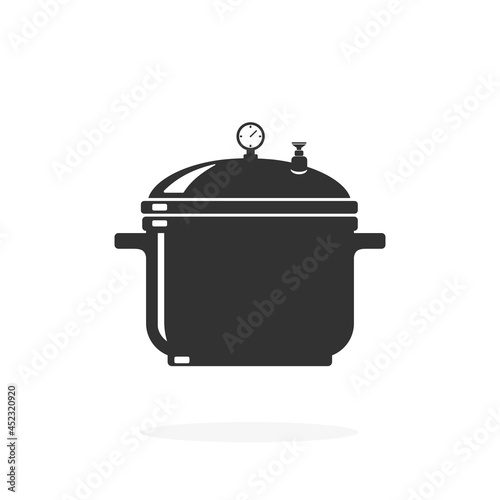 Pressure Cooker Saucepan Icon Domestic Household Appliance Vector illustration Concept