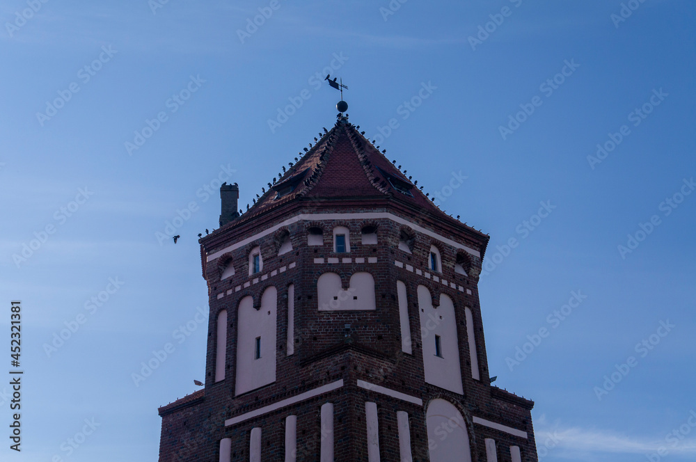 Old beautiful medieval castle tower