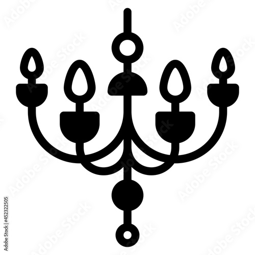 chandelier glyph icon