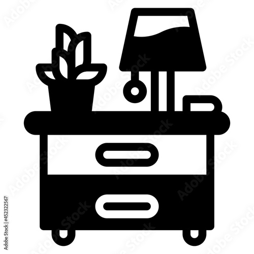 nightstand glyph icon