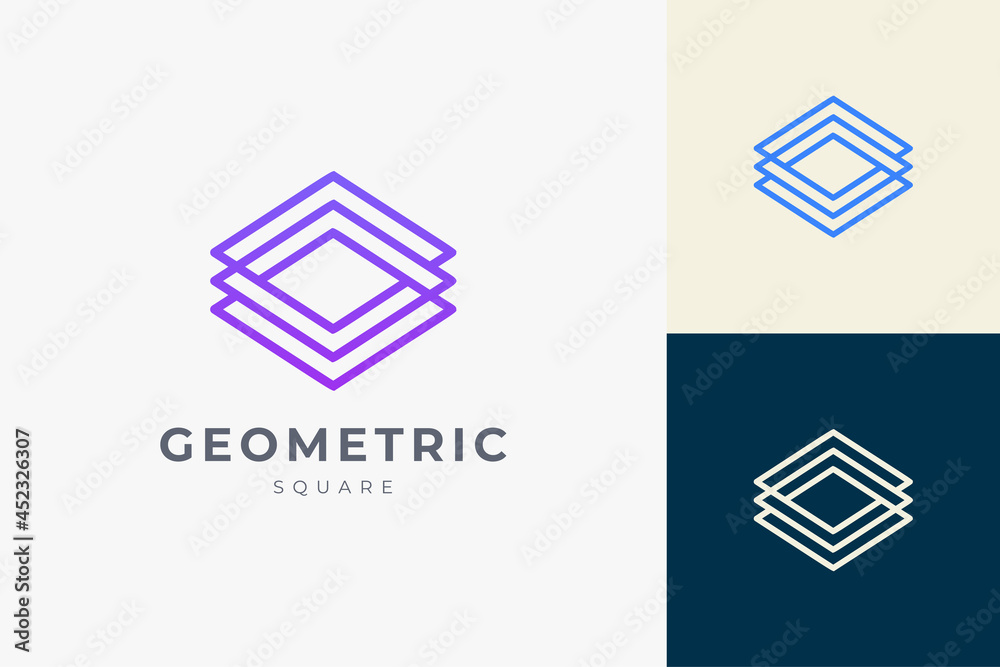 Software or techno logo in abstract rhombus shape technology Software or techno logo in abstract rhombus shape technology