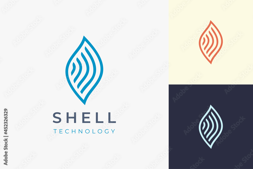 Shell network logo for technology industry brand identity