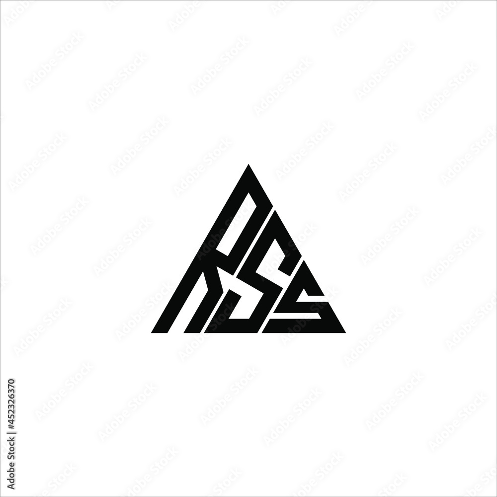 RSS letter logo creative design. RSS unique design