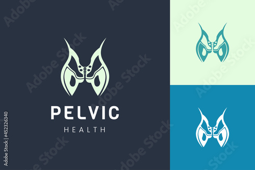 Pelvic organ logo for treatment or therapy logo template