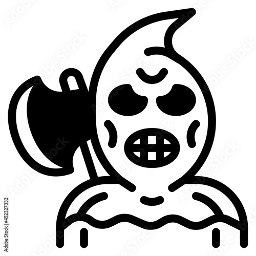 executioner glyph icon