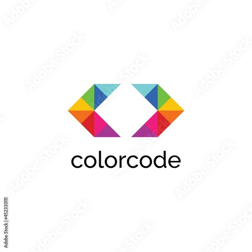 Color code logo design inspiration vector template