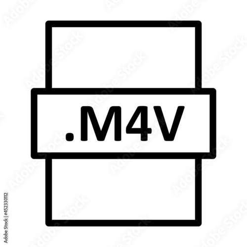 .M4V Linear Vector Icon Design photo