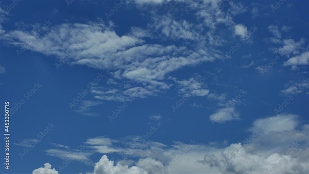 Time-Lapse of Beautiful blue sky at a summer day with white cumulus. Time-Lapse of Beautiful blue sky at a summer day with white cumulus.