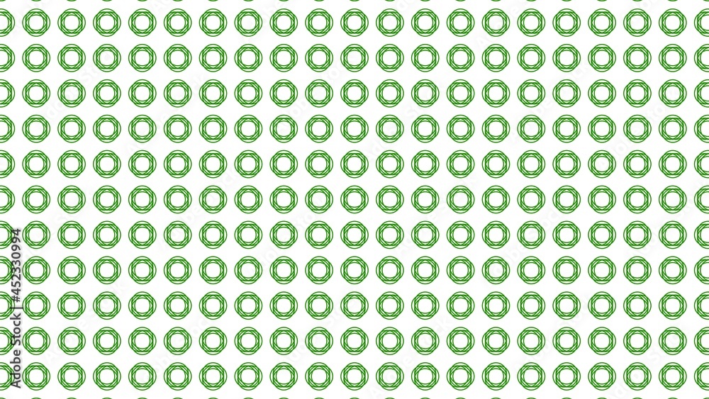 Abstract Pattern Background, Green Symmetrical Circles, White Background, 3D Illustration Abstract Pattern Background, Green Symmetrical Circles, White Background, 3D Illustration
