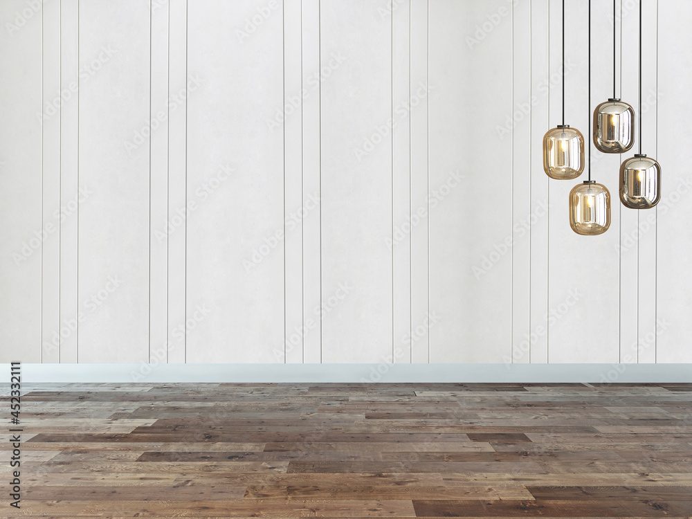 modern bright interior and lamp. 3D illustration modern bright interior and lamp. 3D illustration