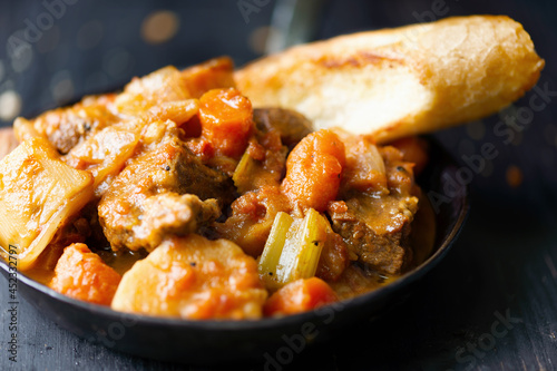 Canvas Print rustic beef lamb stew comfort food