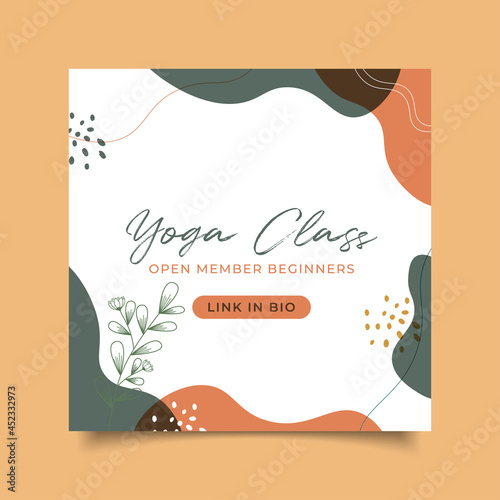social media template promotion yoga class
