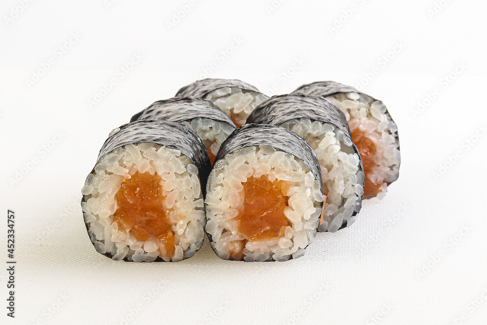 Japanese tradtional roll with salmon Japanese tradtional roll with salmon