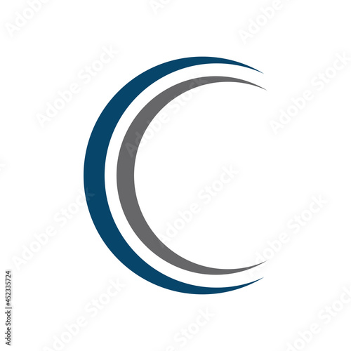 swoosh ring logo vector design template