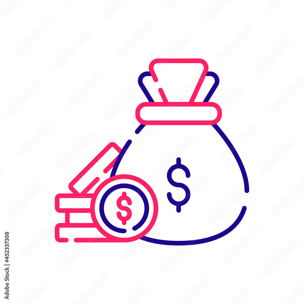 cash collection vector 2 colours icon style illustration. EPS 10 File cash collection vector 2 colours icon style illustration. EPS 10 File