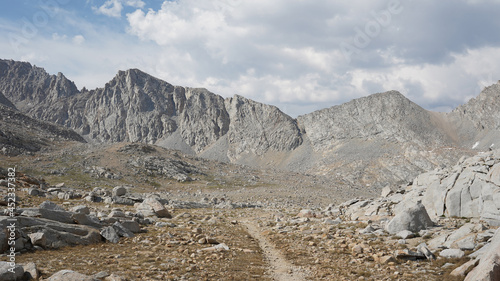 Forester Pass Mountain Landscapes in the Sierra Nevada Range of California on the Pacific Crest Trail. photo