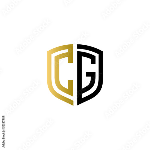 cg shield logo design vector icon
