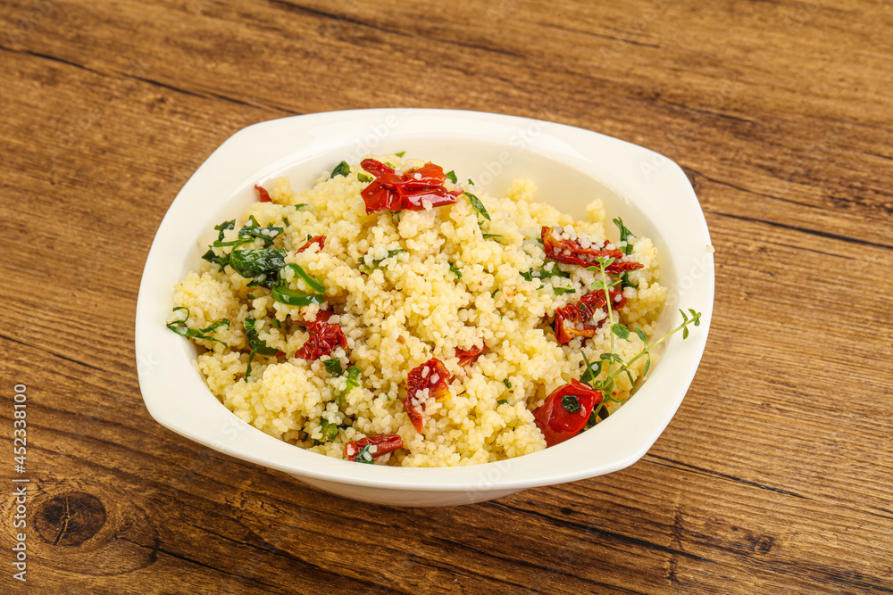 Vegetarian uisine - couscous with vegetables Vegetarian uisine - couscous with vegetables