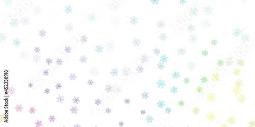 Light multicolor vector doodle background with flowers.