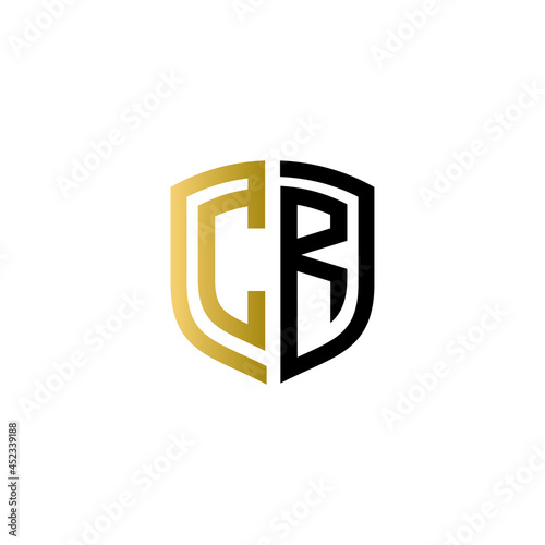 cr shield logo design vector icon