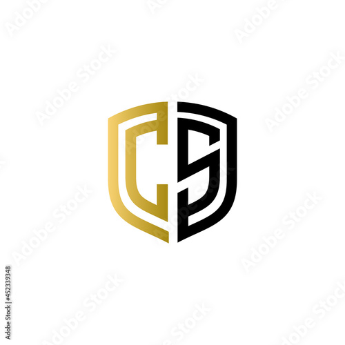 cs shield logo design vector icon