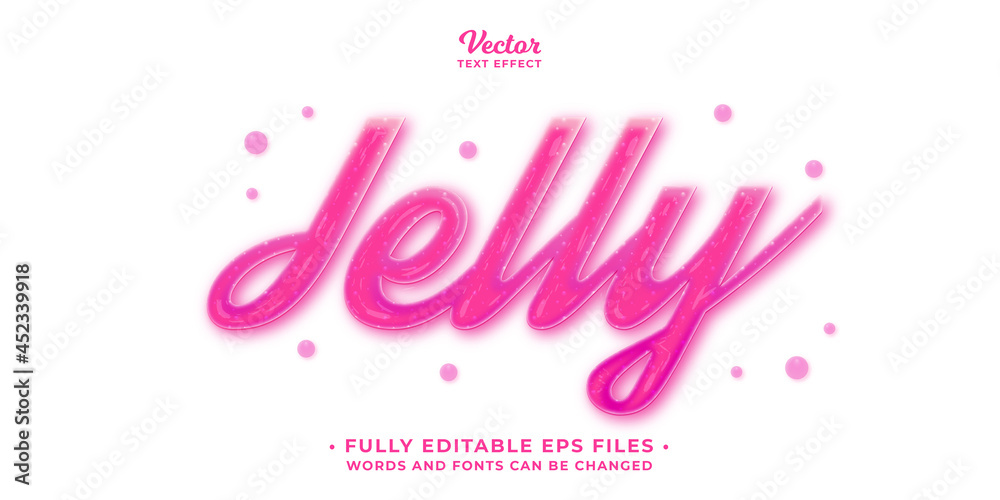 jelly text effect editable eps cc