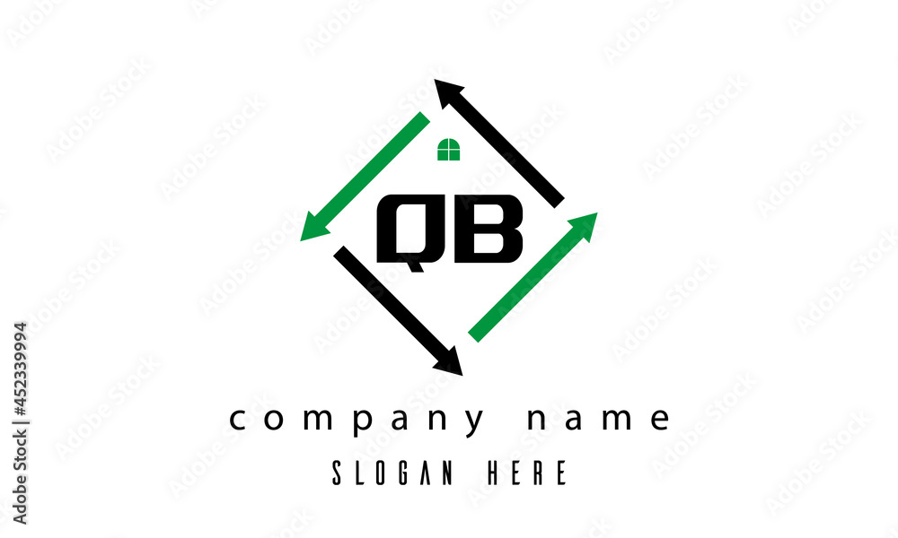 QB creative real estate letter logo QB creative real estate letter logo