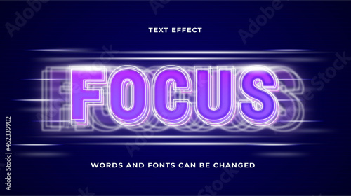focus text effect editable eps cc