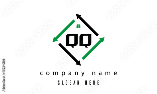 QQ creative real estate letter logo
