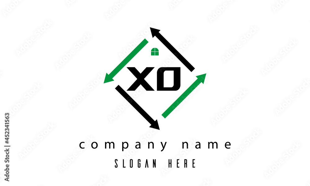 XO creative real estate letter logo XO creative real estate letter logo